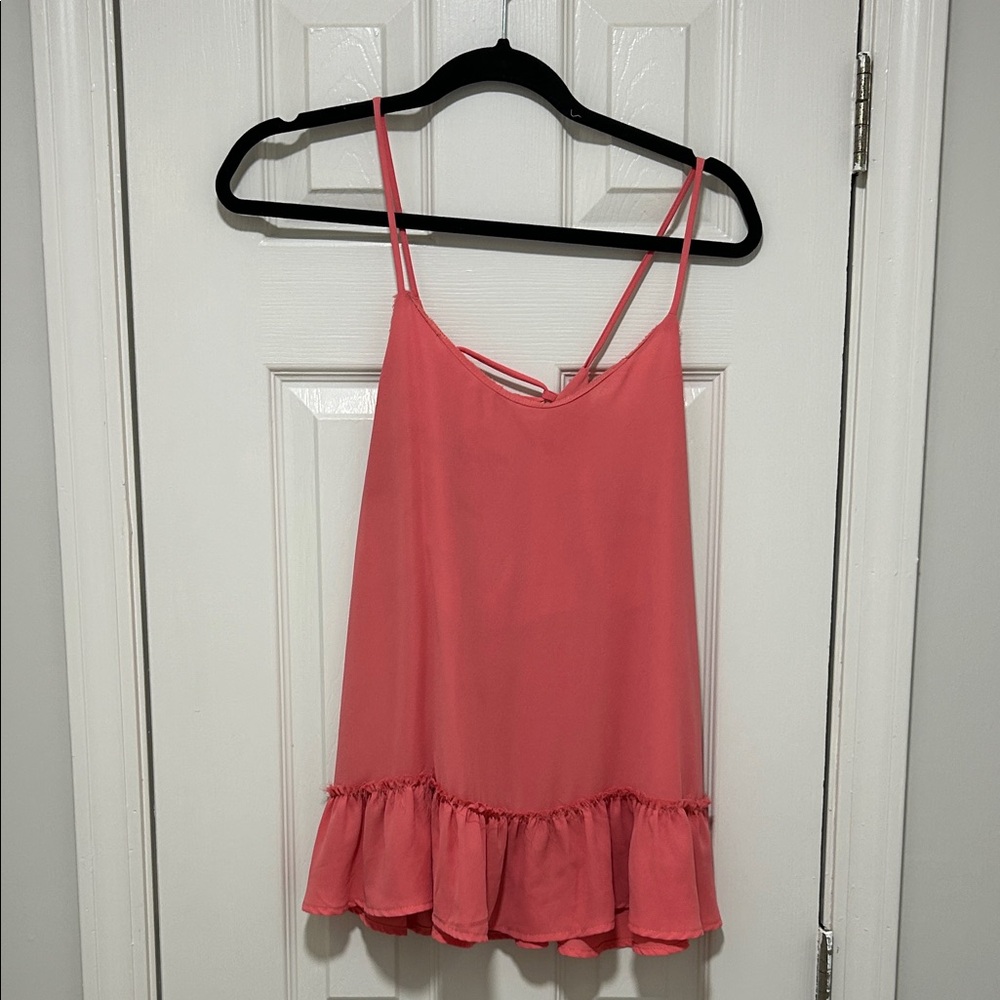 Women’s Coral Ruffle-Hem Spaghetti Strap Camisole
